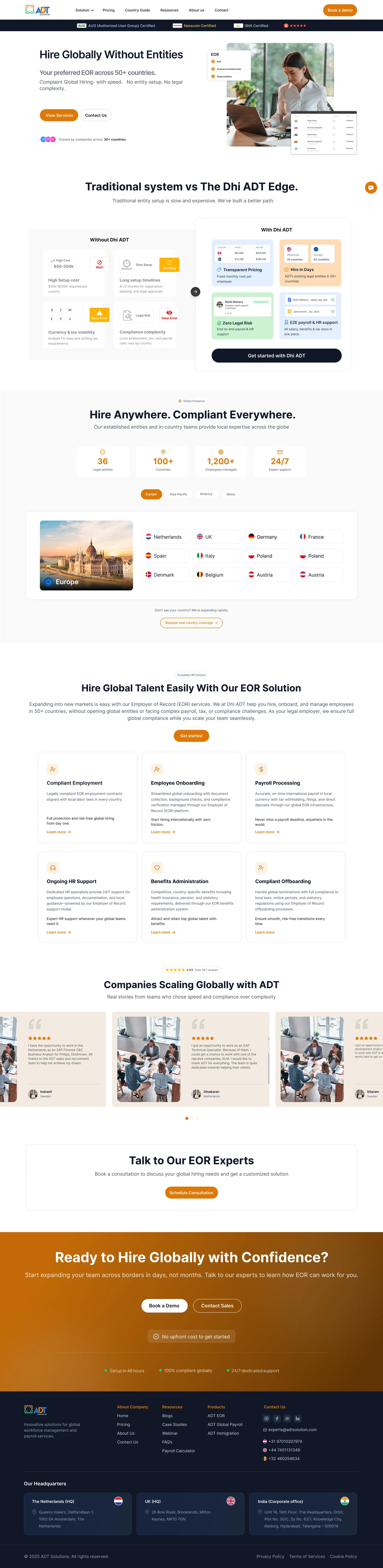 ADT Employer of Record UI