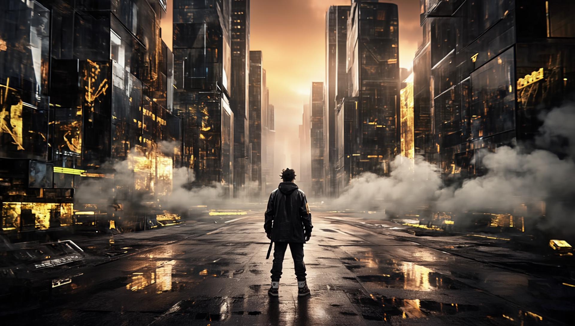 Cyberpunk work background